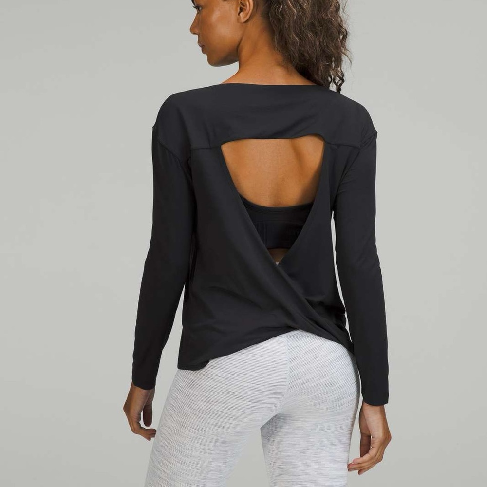 Lululemon Modal-Blend Open-Back Long Sleeve Shirt Size 6 NwT